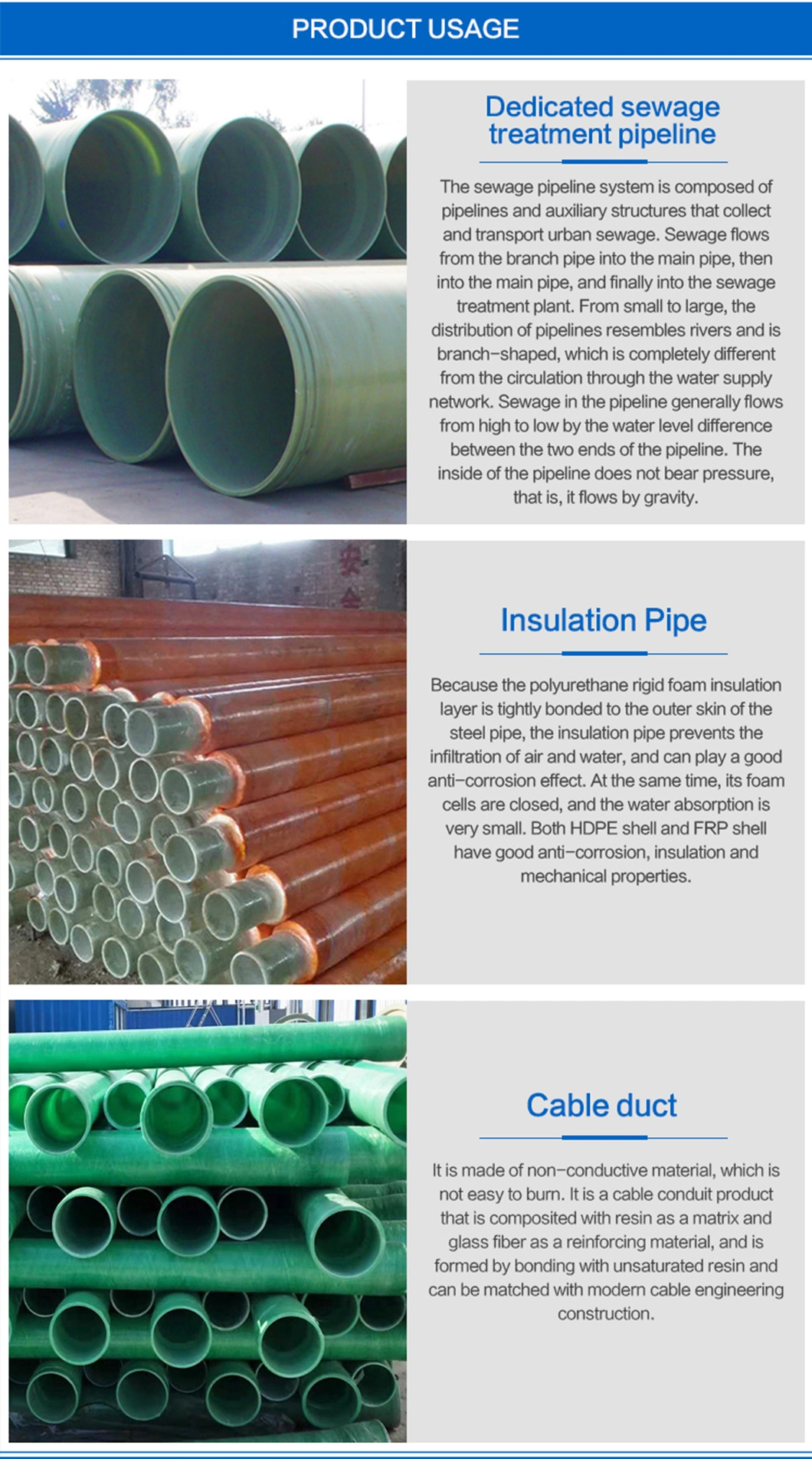 Civil Construction Profile FRP Square Tube Handrail