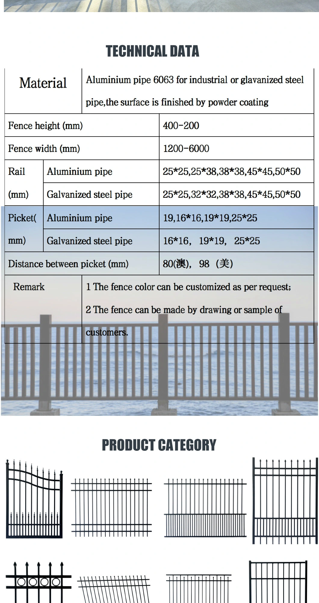 Stair Staircase Pool Fence FRP Handrail  Stainless Steel Flat Top Aluminum Swimming Pool Handrail