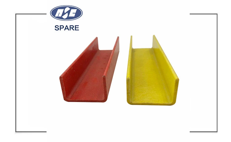 Spare Pultrusion FRP C Shape Channel High Strength Fiberglass