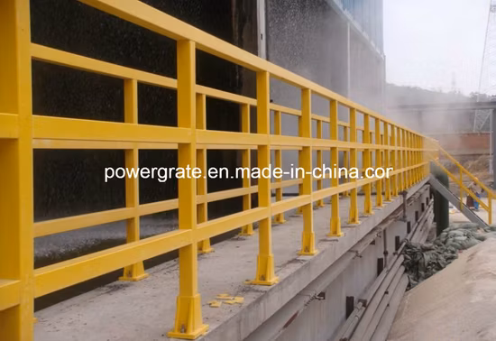 Sistemas de pasamanos de fibra de vidrio, tubo cuadrado de FRP